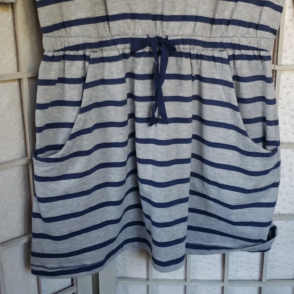 Gap nwt striped 3/4 sleeves elastic waist girls dress 12